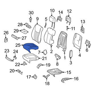 Mercedes-Benz OE - Rear Left Seat Cover