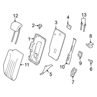 Mercedes-Benz OE - Seats & Tracks - Rear Seat Components (Right Section Only, Upper Components)