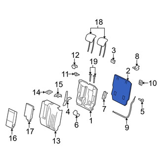 Mercedes-Benz OE - Rear Left Seat Back Panel