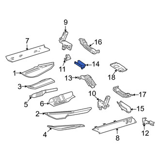 Mercedes-Benz OE - Front Right Lower Floor Pan Crossmember