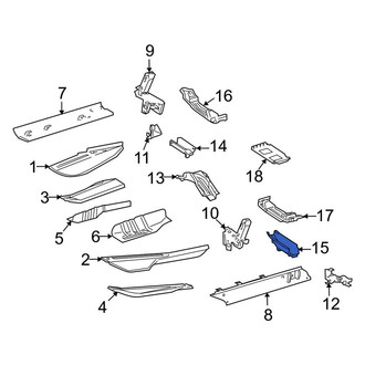 Mercedes-Benz OE - Left Lower Floor Pan Crossmember