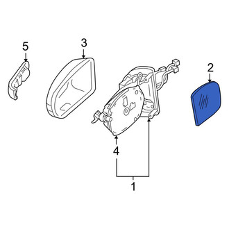 Mercedes-Benz OE - Front Right Door Mirror Glass