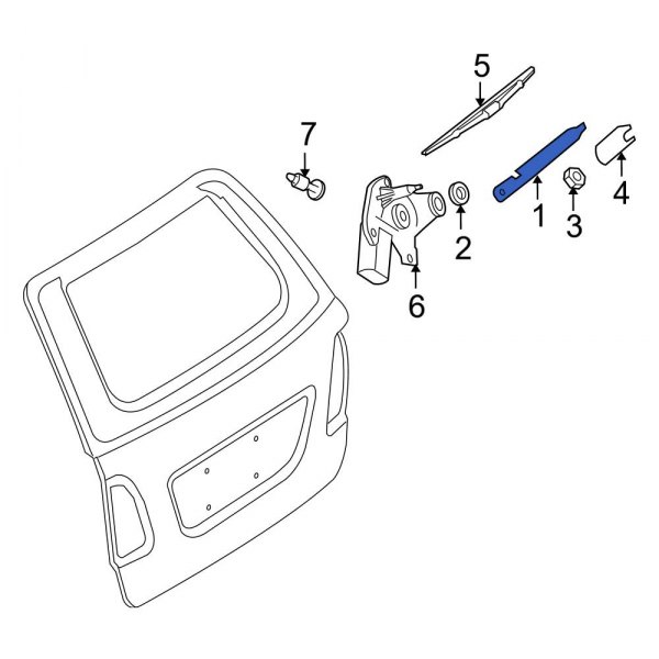 Back Glass Wiper Arm