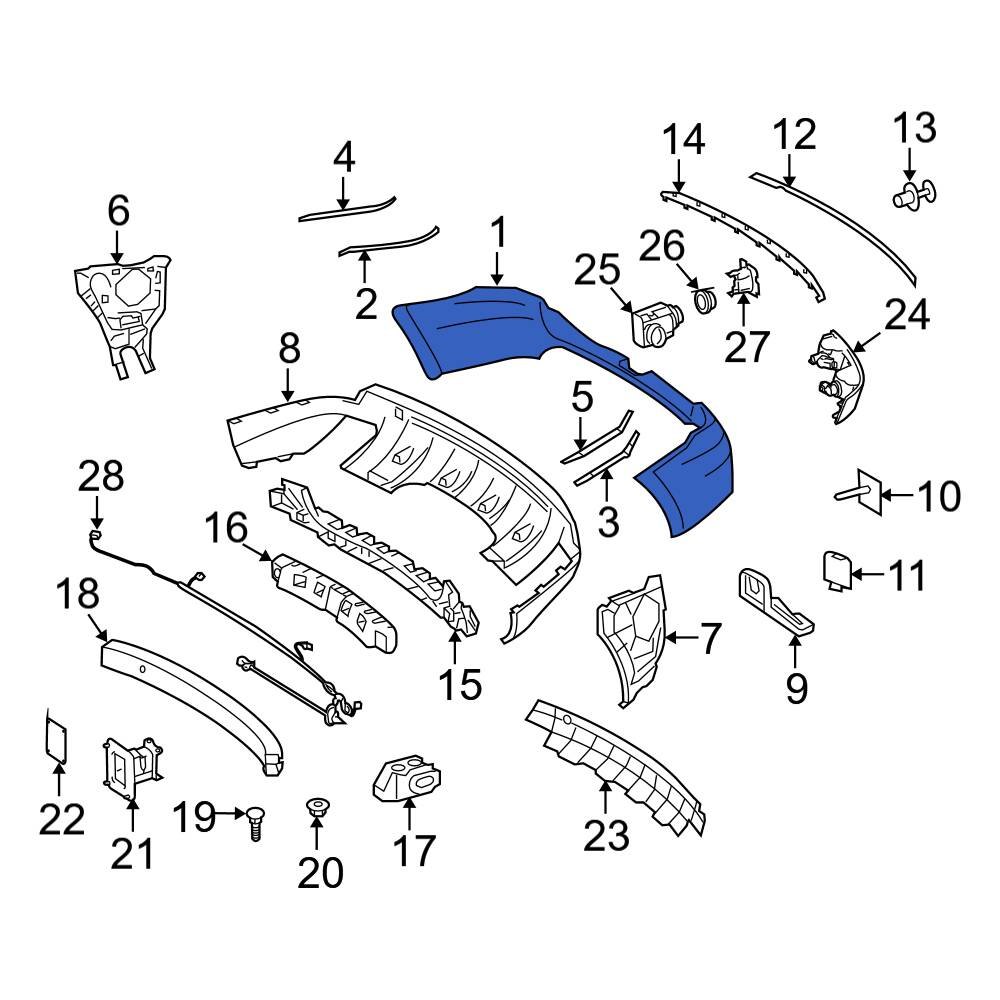 Mercedes-Benz OE 16488029409999 - Rear Bumper Cover