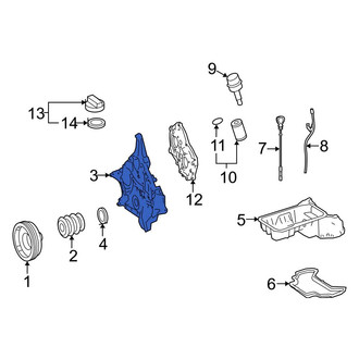 Mercedes-Benz OE - Left Upper Engine Timing Cover