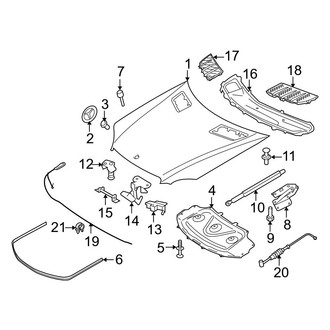 Mercedes-Benz OE - Hood & Components (3.5L)