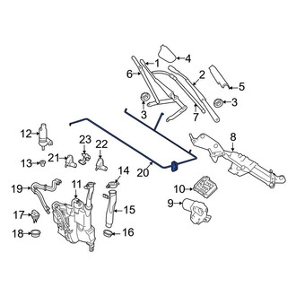 Mercedes-Benz OE - Front Windshield Washer Hose