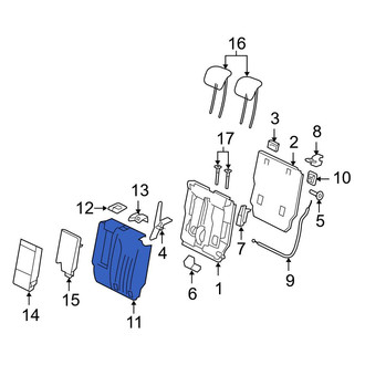 Mercedes-Benz OE - Rear Left Seat Back Cushion Cover
