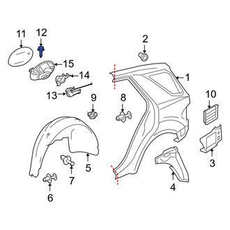 Mercedes-Benz OE - Fuel Filler Door Bolt
