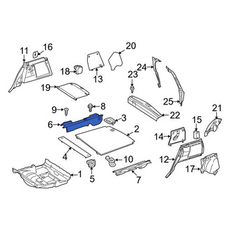 Mercedes-Benz OE - Right Trunk Trim Panel Bracket