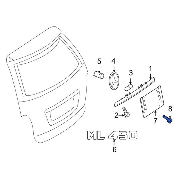 License Plate Bracket Bolt