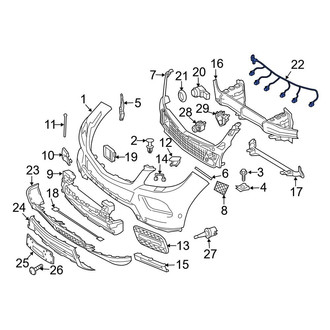 Mercedes-Benz OE - Front Parking Aid System Wiring Harness