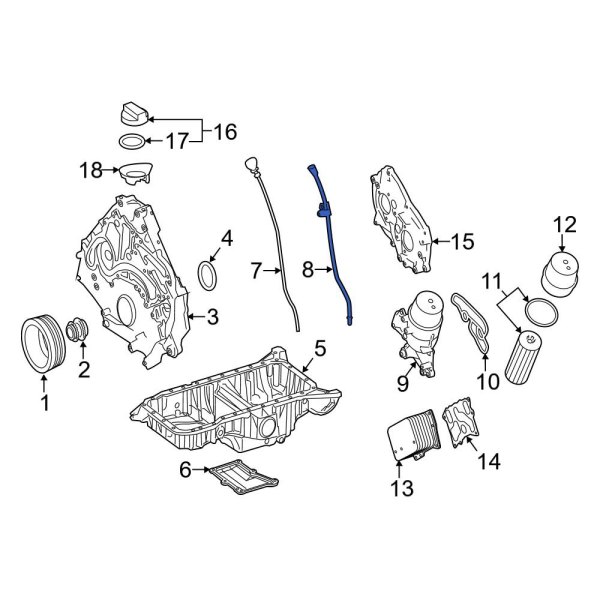 Engine Oil Dipstick Tube