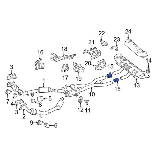 MercedesBenz OE 0029955002 Exhaust Muffler Clamp