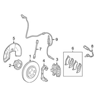 Mercedes-Benz OE - Front Suspension - Brake Components (Base RWD)