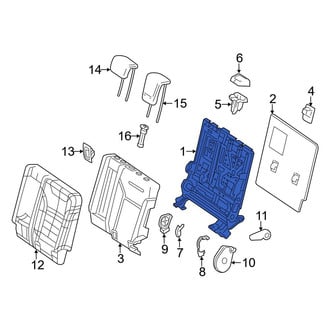 Mercedes-Benz OE - Rear Left Seat Back Frame