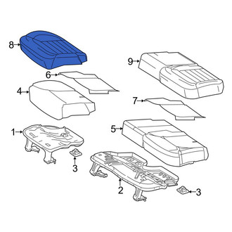 Mercedes-Benz OE - Rear Right Seat Cover