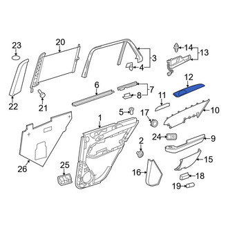 Mercedes-Benz OE - Front Left Door Trim Molding