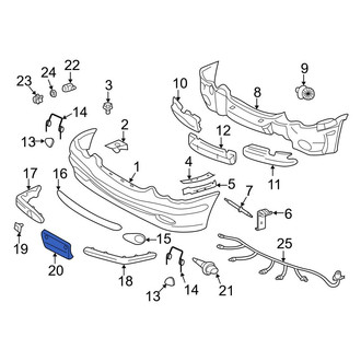 Mercedes-Benz OE - Front License Plate Bracket