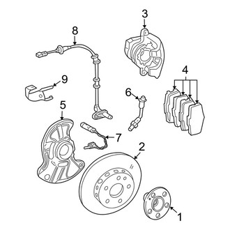 Mercedes-Benz OE - Front Suspension - Brake Components (AWD)
