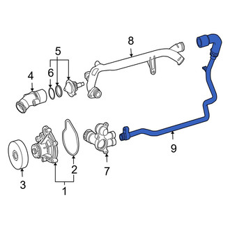 Mercedes-Benz OE - Lower Engine Coolant Pipe