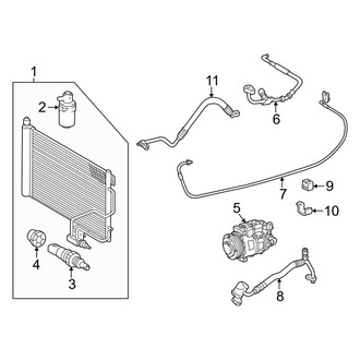 Mercedes-Benz OE - Air Conditioner & Heater - Condenser, Compressor & Lines (Sedan)