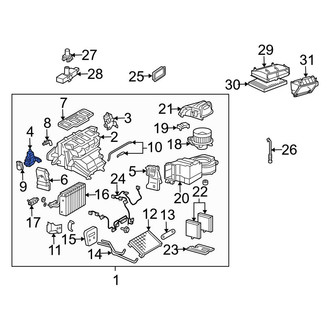 Mercedes-Benz OE - Left HVAC Blend Door Lever