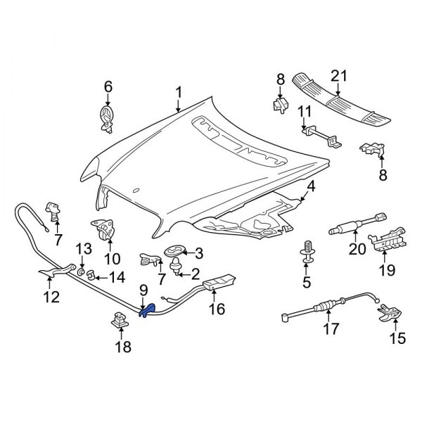 Mercedes-Benz OE 2038219251 - Front Hood Contact Switch