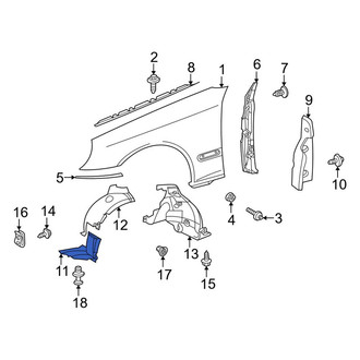 Mercedes-Benz OE - Front Left Fender Liner Extension