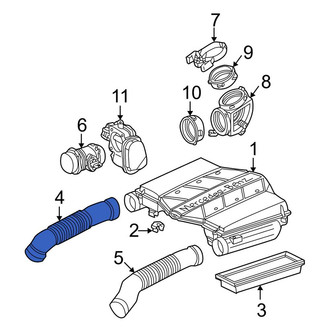Mercedes-Benz OE - Front Right Engine Air Intake Hose