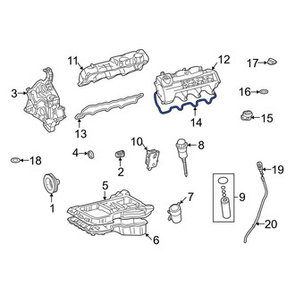 Mercedes-Benz OE - Left Engine Valve Cover Gasket
