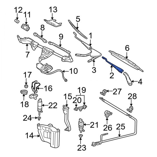 Windshield Wiper Arm