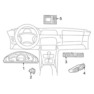 Mercedes-Benz OE - Instrument Panel - Cluster & Switches (Base Sedan)