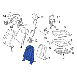 Mercedes-Benz OE - Front Left Seat Back Frame