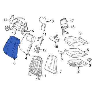 Mercedes-Benz OE - Front Seat Back Cushion Cover