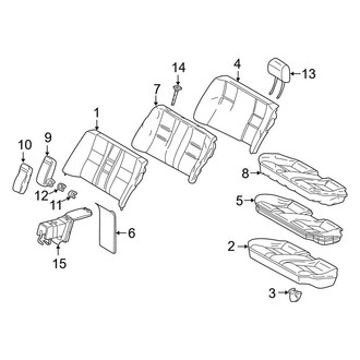 Mercedes-Benz OE - Seats & Tracks - Rear Seat Components (W/O Folding Seat), (Sedan)