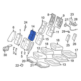 Mercedes-Benz OE - Rear Right Seat Back Cushion Cover