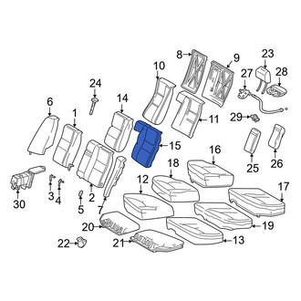 Mercedes-Benz OE - Rear Left Seat Back Cushion Cover