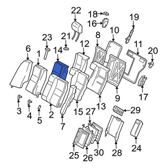 Mercedes-Benz OE - Rear Right Seat Back Cushion Cover
