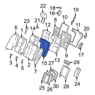 Mercedes-Benz OE - Rear Left Seat Back Cushion Cover