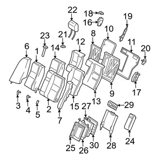 Mercedes-Benz OE - Seats & Tracks - Rear Seat Components (Upper Components), (Base / 4Matic Wagon)