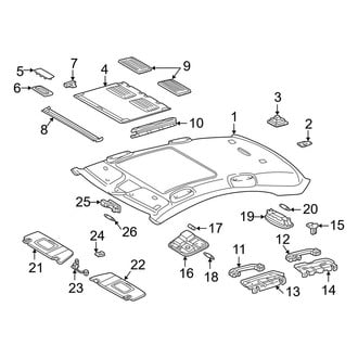 Mercedes-Benz OE - Roof - Interior Trim (Base Sedan)