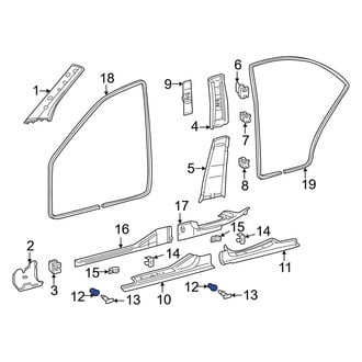Mercedes-Benz OE - Lower Rocker Panel Clip