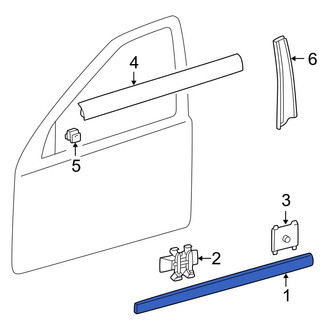 Mercedes-Benz OE - Rear Left Door Molding