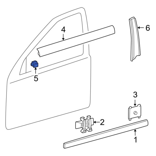 Door Belt Molding Clip