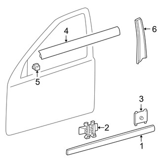 Mercedes-Benz OE - Front Door - Exterior Trim