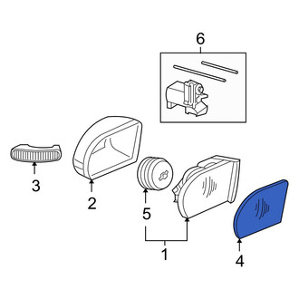 Mercedes-Benz OE - Front Right Door Mirror Glass