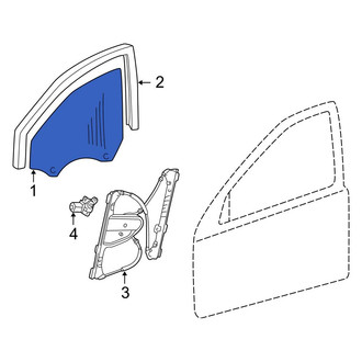 Mercedes-Benz OE - Front Left Door Glass