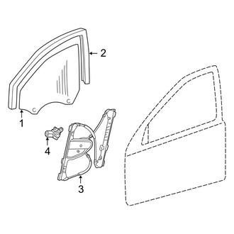 Mercedes-Benz OE - Front Door - Glass & Hardware