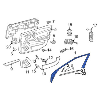 Mercedes-Benz OE - Front Left Door Window Molding